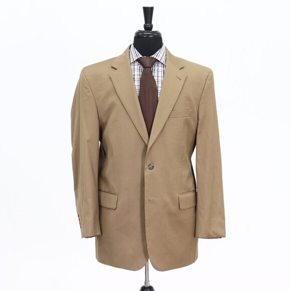 Jos. A. Bank 42R Brown Solid 2-Button Sport Coat Blazer Jacket G223 - Picture 1 of 11